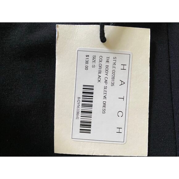 HATCH The Body Cap Sleeve Black Dress Size Small NEW - Picture 4 of 6